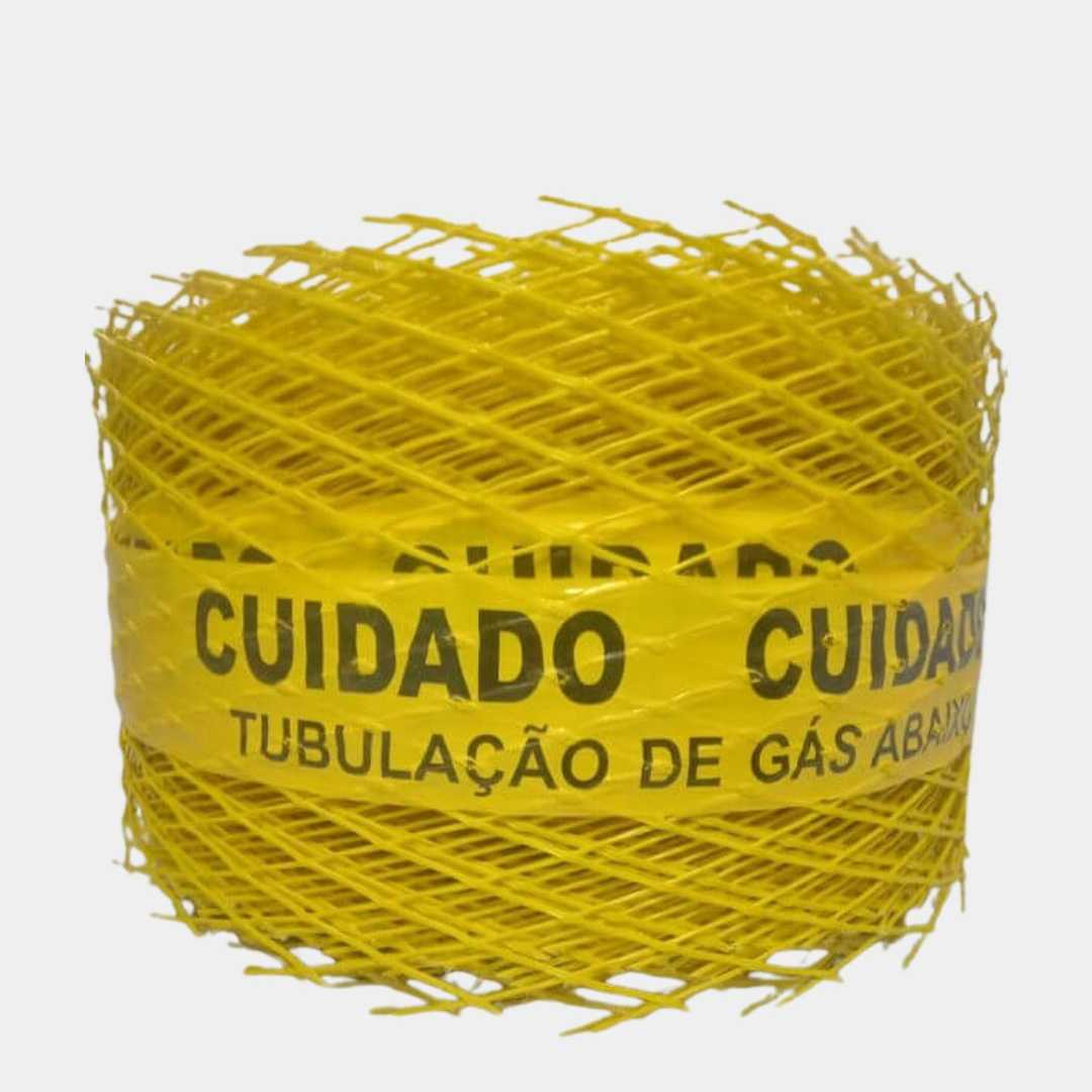 Tela advertência de tubulação
