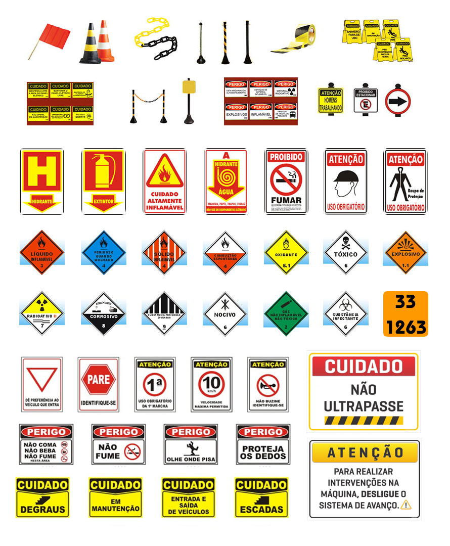 Placas de sinalização